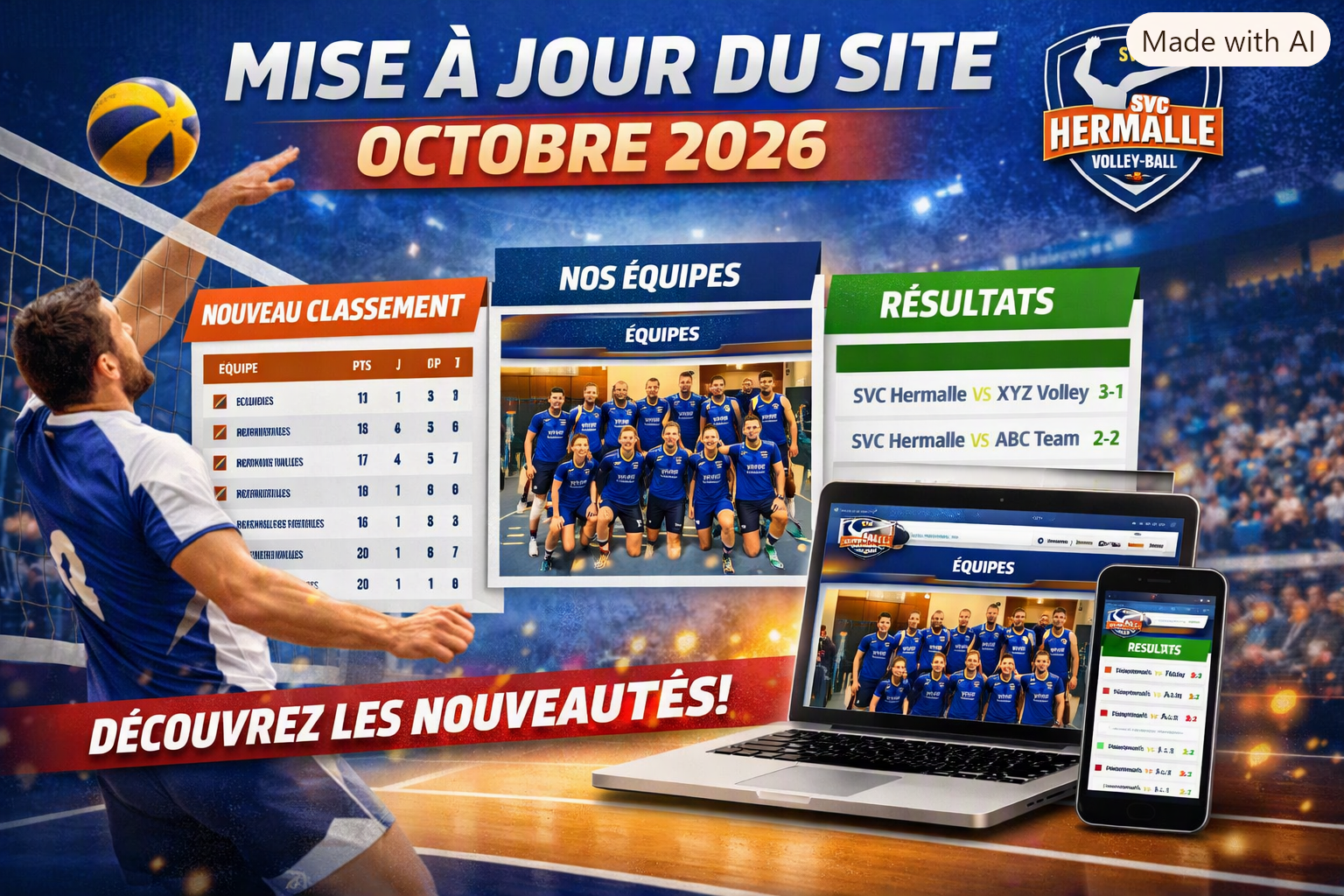 Mise à jour du site Octobre 2026